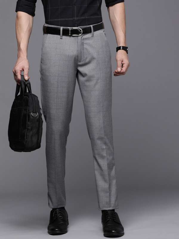 Buy Louis Philippe Men Khaki Solid Formal Trousers on Myntra   PaisaWapascom