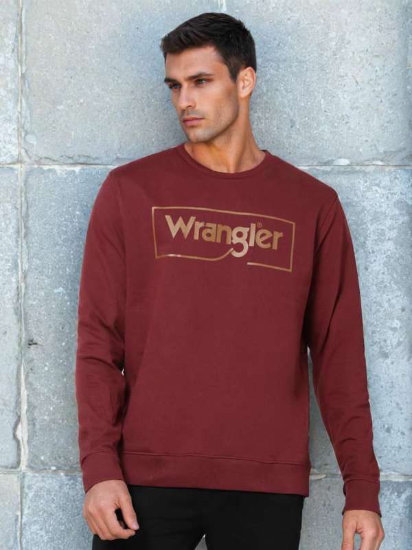 Wrangler Long Sleeves Red Sweatshirt Buy Wrangler Long Sleeves Red Sweatshirt online in India