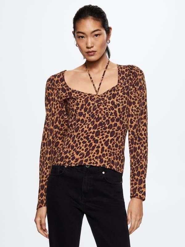 animal print blouse size 20
