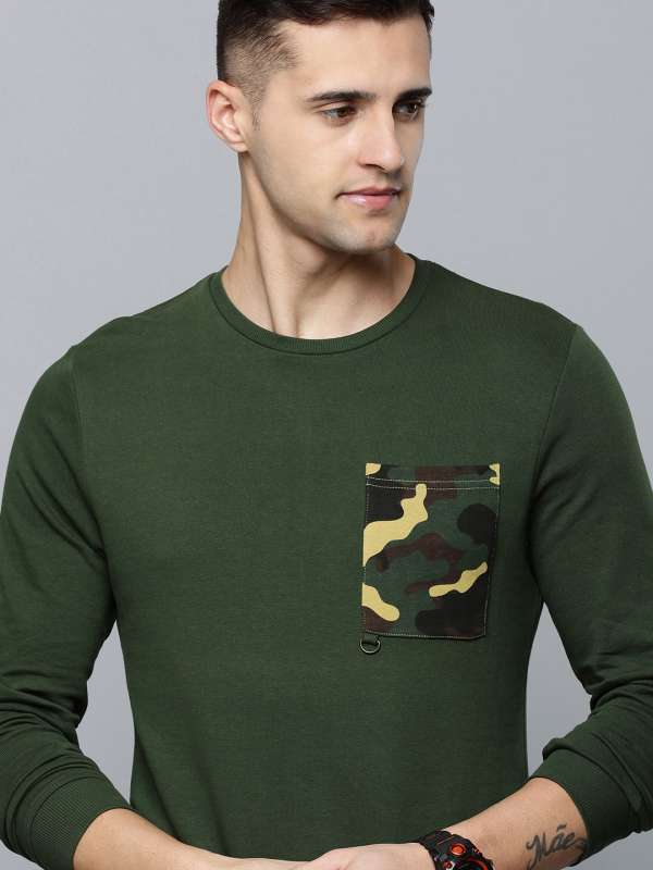 Flying machine full sleeve solid men's sweatshirt shop