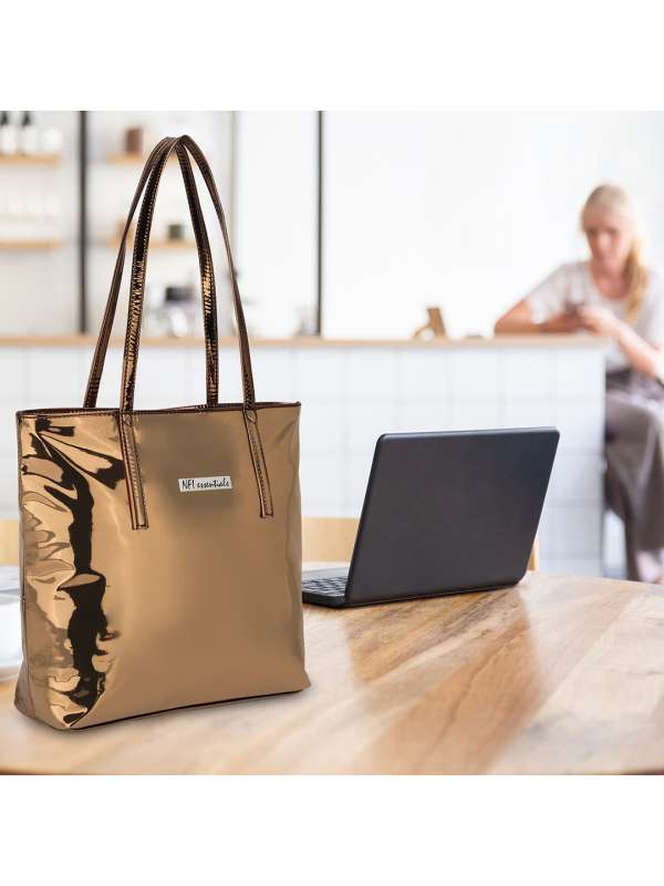 Golden tote bags online hot sale