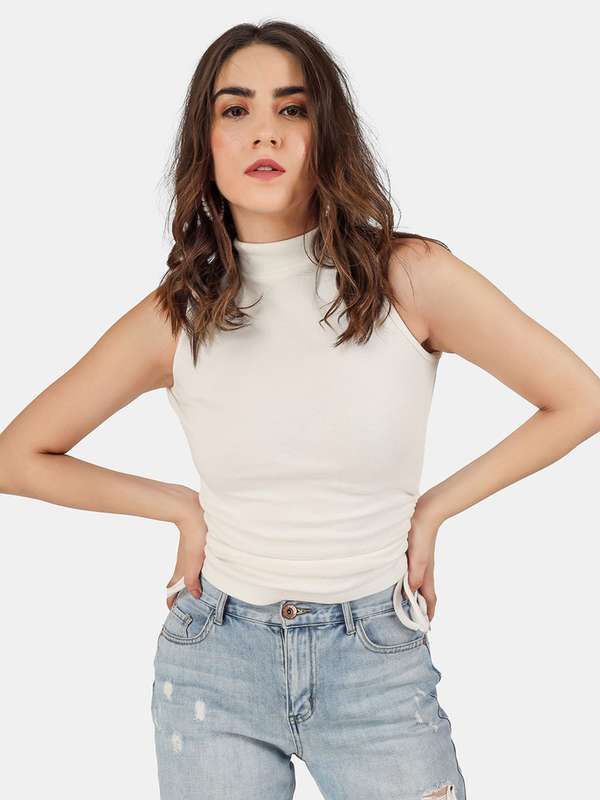 Turtle neck tshirts for women clearance