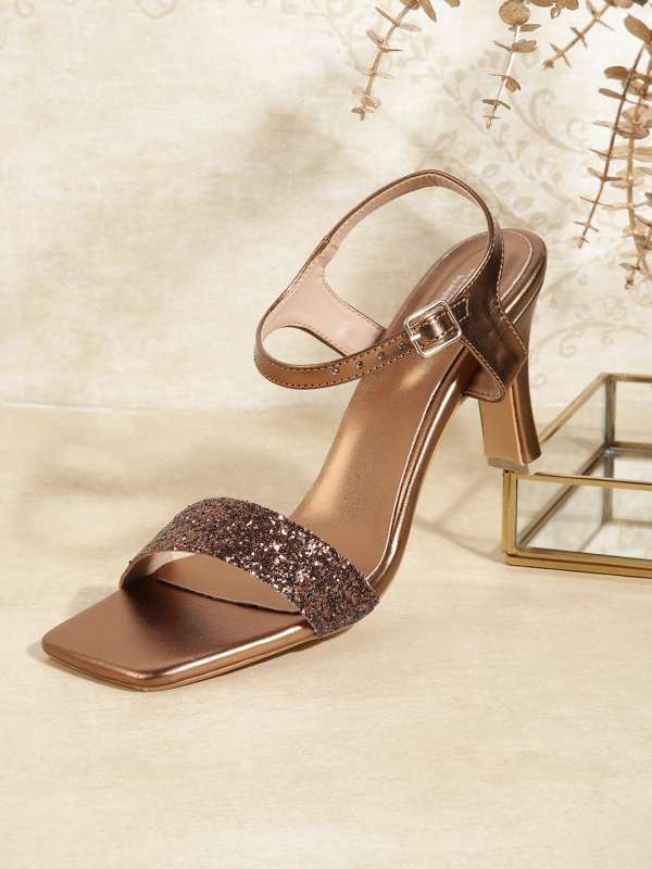 Buy Anouk Bronze Heels Myntra