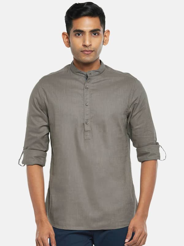 Bombero Influyente vagón Men Mandarin Collar Shirt - Buy Men Mandarin Collar Shirt online in India