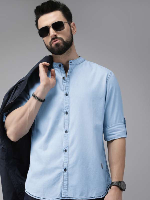 Embellished denim shirt shop