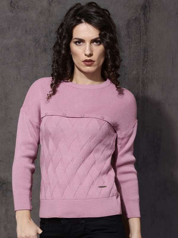 Buy Roadster Pink Sweaters Myntra