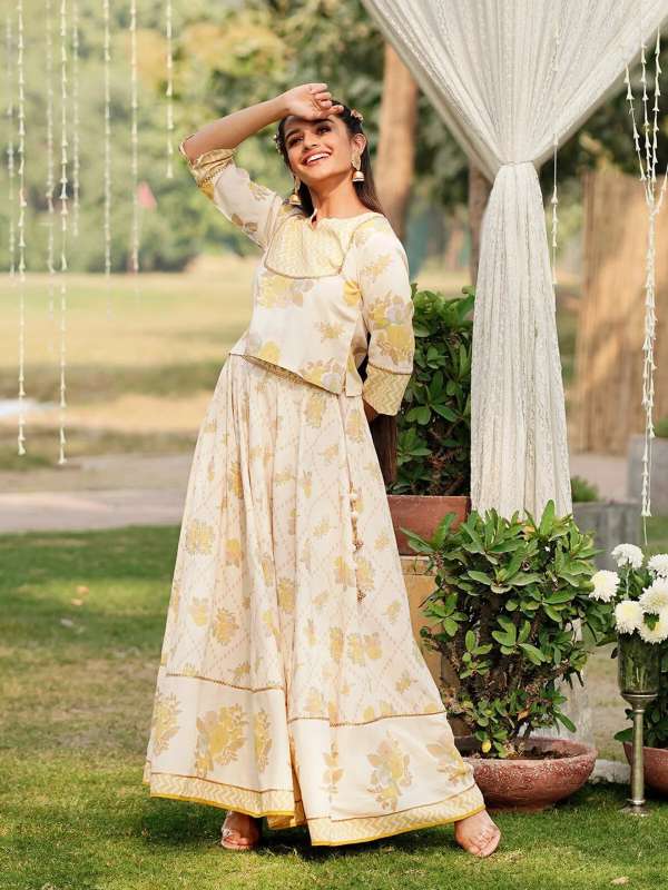 Kurta with skirt deals lehenga online