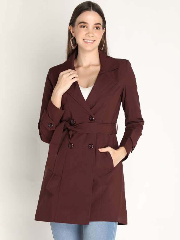Women's maroon winter coat sales