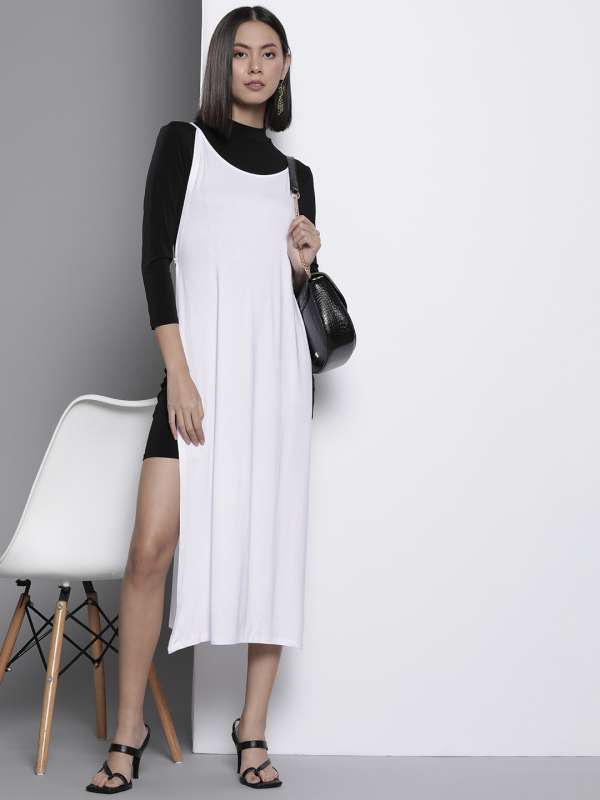 White maxi shift dress cheap