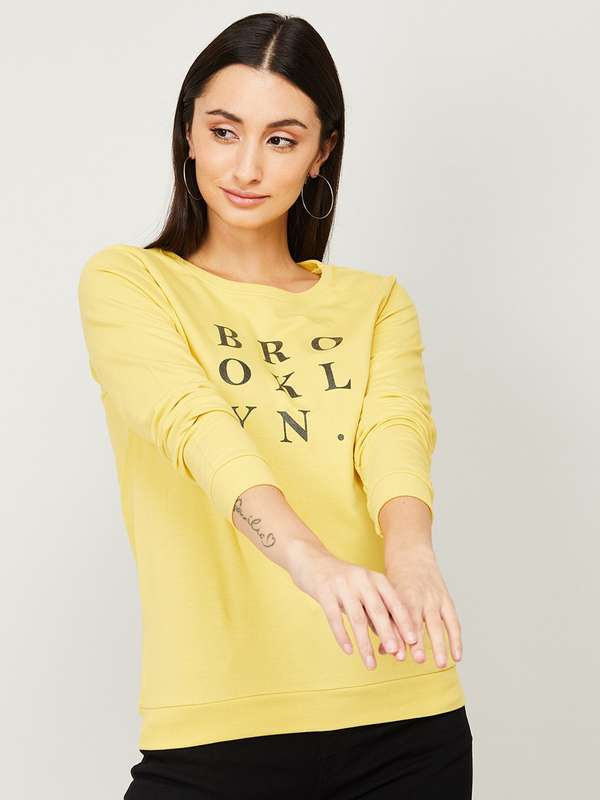 Champion yellow sweatshirt women's Clearance