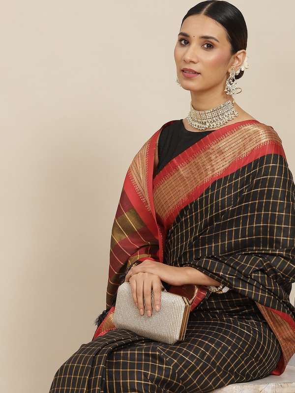 Vaamsi Black Saree Buy Vaamsi Black Saree online in India