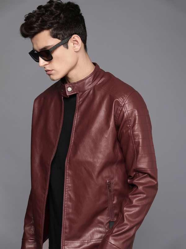 Maroon colour clearance winter jacket