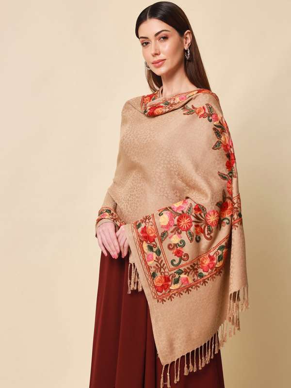 Embroidered outlet shawls online