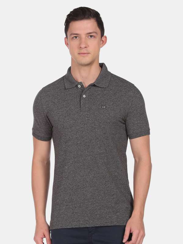 Dark grey polo t shirt hotsell