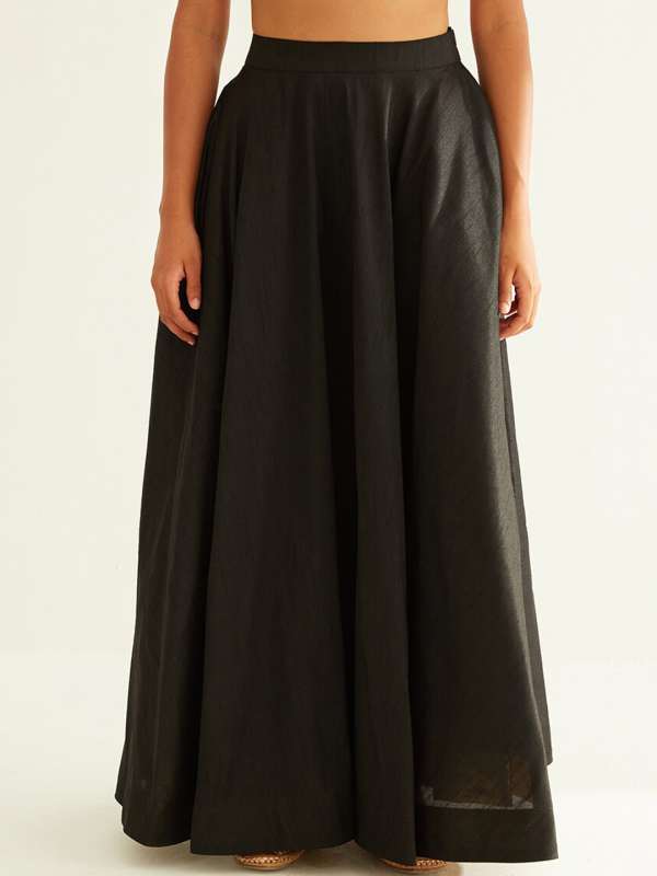 Myntra black skirt online