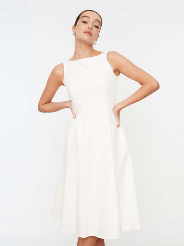 White Midi Dress Buy White Midi Dress online in India