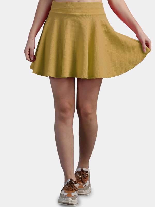Solid Flared Skirt