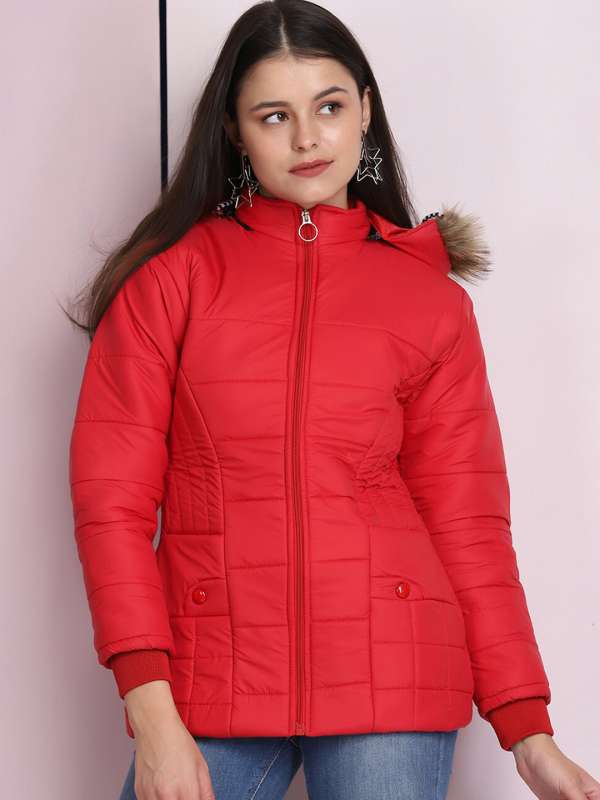 River island discount red puffer jacket
