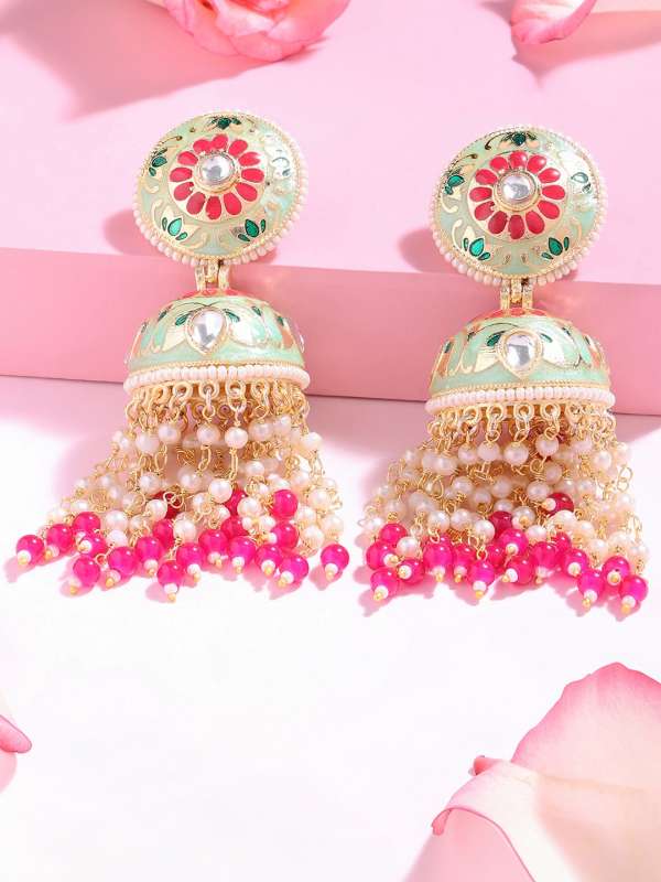 Golden Peacock Earrings  Buy Golden Peacock Earrings Online in India   Myntra
