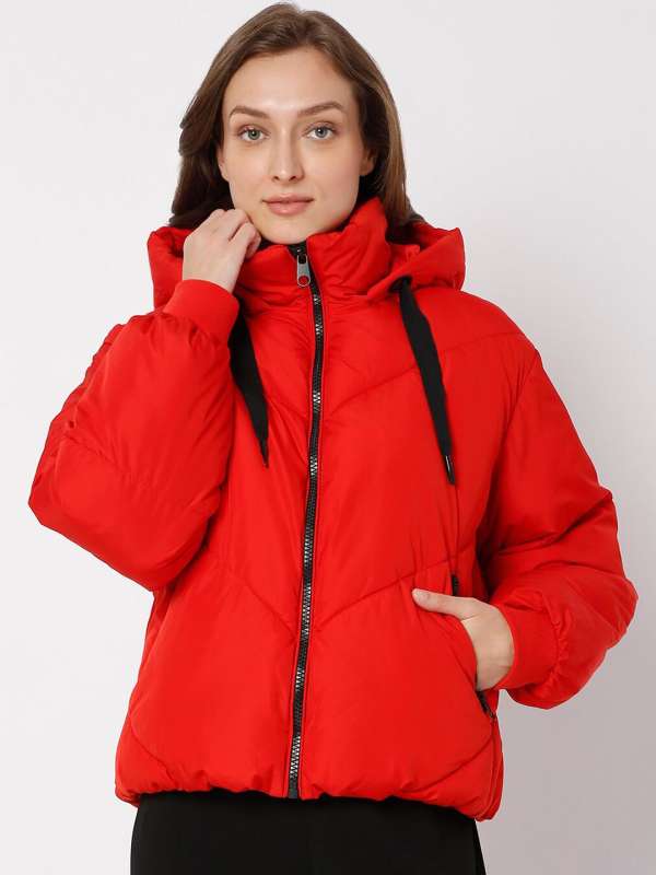 Red Women Winter Jackets Vero Moda - Buy Red Jackets Vero Moda Meee online in India