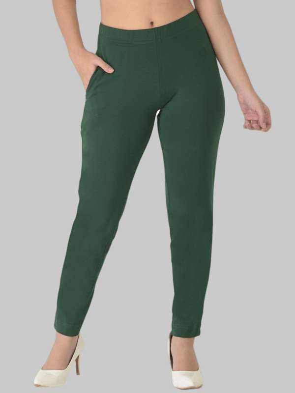 Buy Green Leggings for Women by DOLLAR MISSY Online