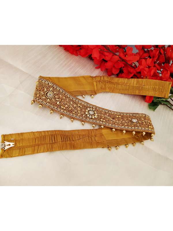 Golden saree top belt