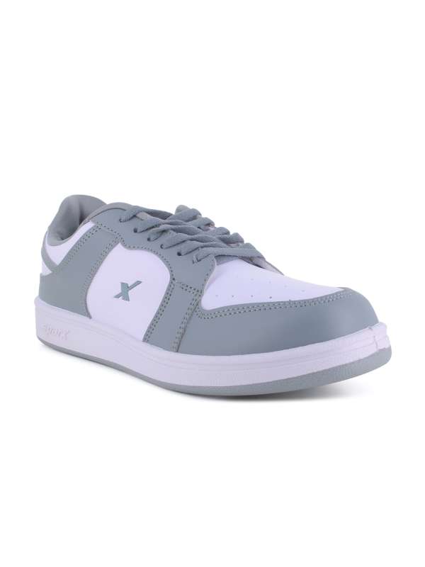 Sparx white shoes with black stripes on sale