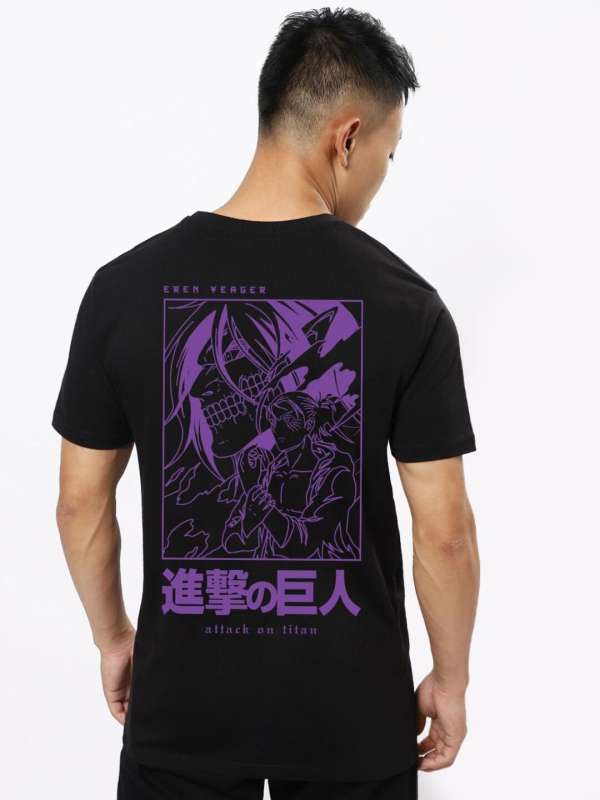 Buy THALASI Back Printed Men's Black Oversized T Shirts for Men, Oversized  Gym T Shirts, Anime Printed T Shirt, Half Sleeves