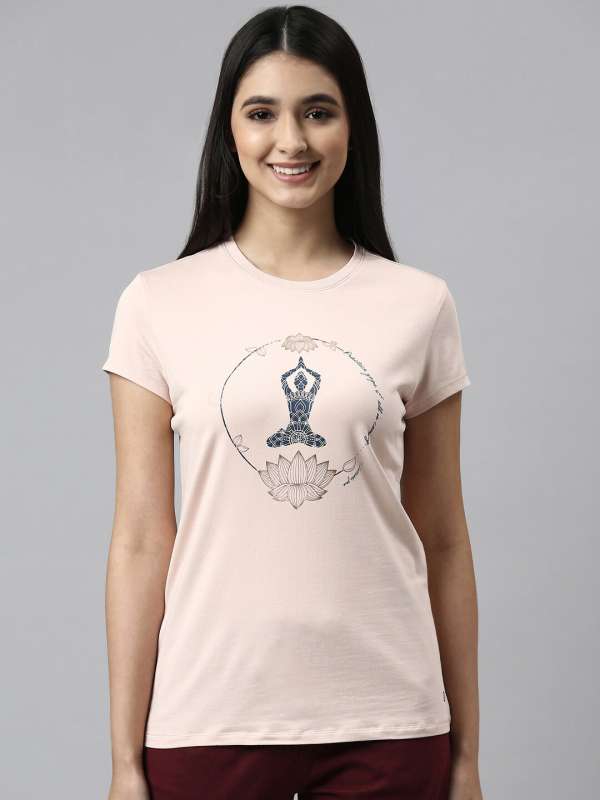 light-pink Custom Women's R/N T-Shirt India