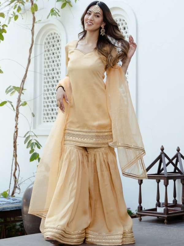 mokshi Women Kurta and Sharara Set  Buy mokshi Women Kurta and Sharara Set  Online at Best Prices in India  Flipkartcom
