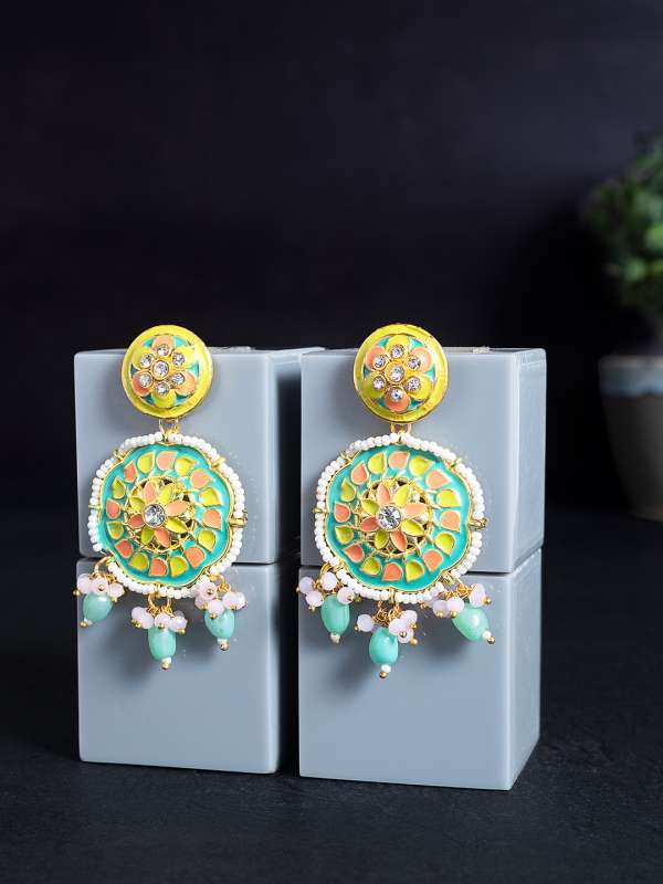 Sea green shop color earrings