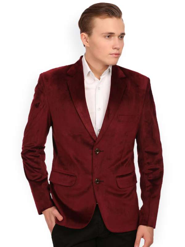 Red Velvet Blazer Buy Red Velvet Blazer online in India