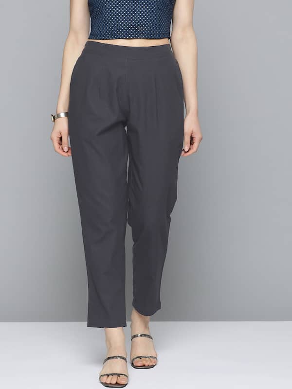 Cotton Formal Trouser Pants for Women & Girls with Side Pockets-vachngandaiphat.com.vn
