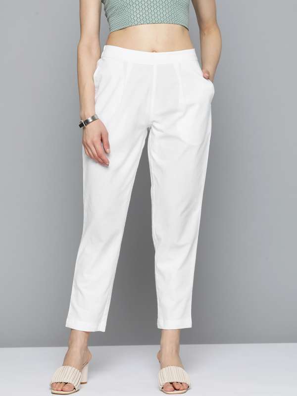 TINTED Trousers and Pants  Buy TINTED White Formal Pants For Women Online   Nykaa Fashion