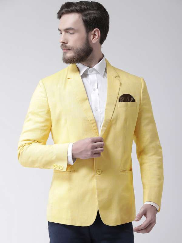 Buy Yellow Men Suits Blazers online in India