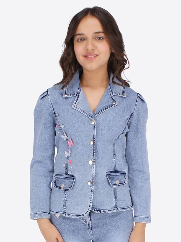 Medium-Wash Jean Jacket For Girls | Old Navy-sonthuy.vn