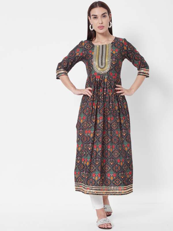 Black Women Kurtas Kurtis Vedic The Chennai Silks Buy Black Women Kurtas Kurtis Vedic The Chennai Silks online in India