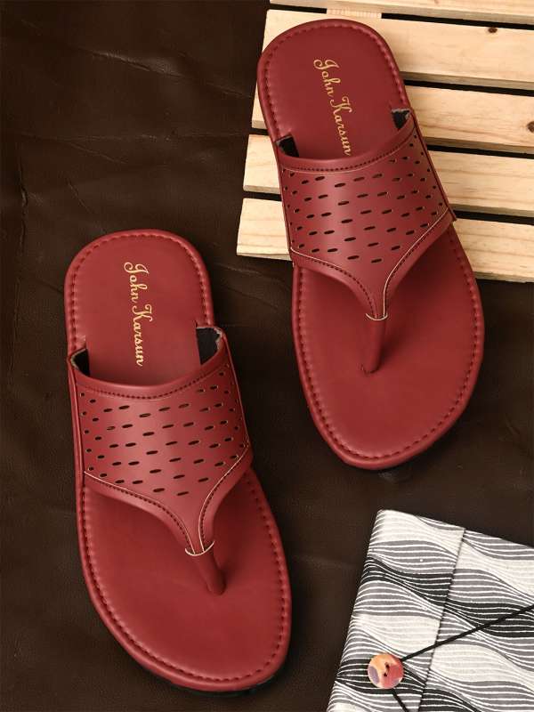Red leather sale sandals