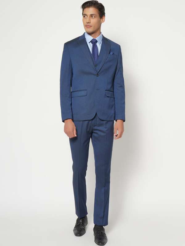 Navy Blue Suits Buy Trendy Navy Blue Suit Online in India at Myntra
