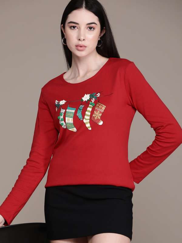Karen Scott Women's Long-Sleeve Holiday Top, Created for Macy's