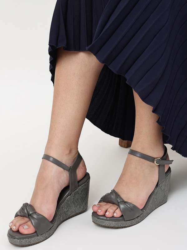 Grey wedges heels sale