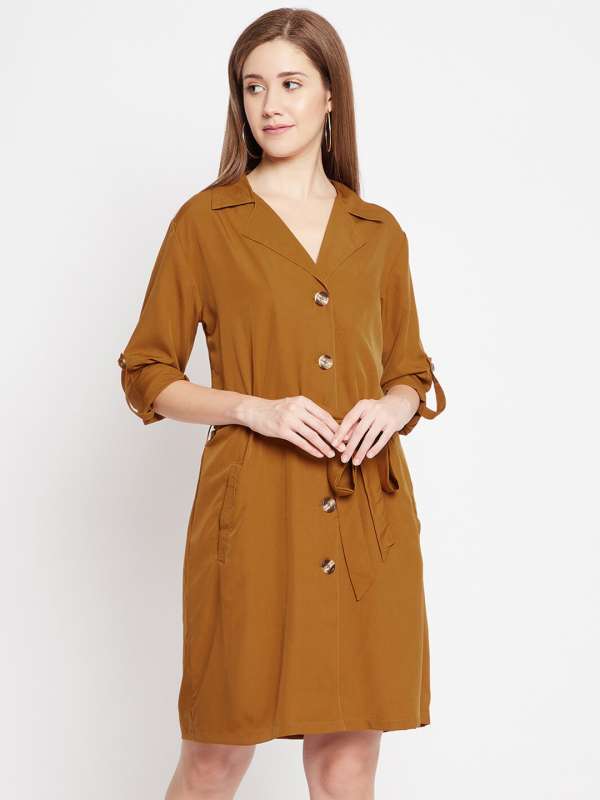 Khaki dresses online discount
