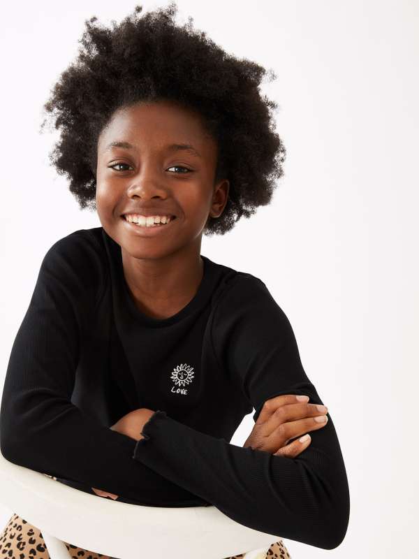 Marks and spencer girls tops discount