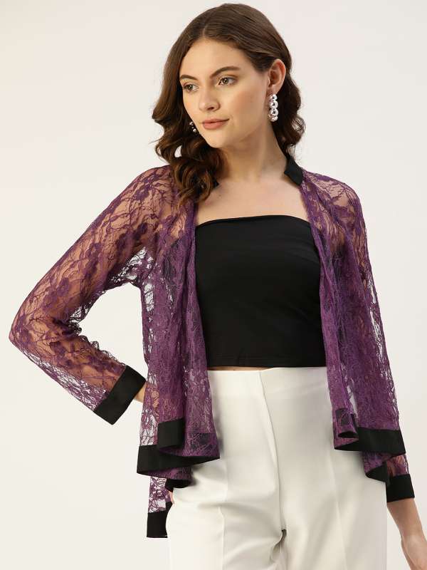 Dark purple shrug outlet