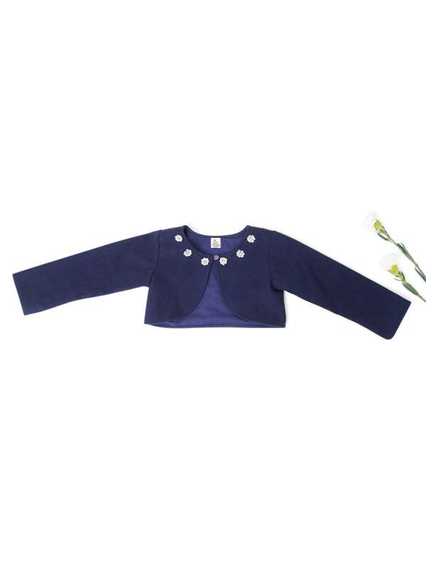 Girls navy blue shrug sale