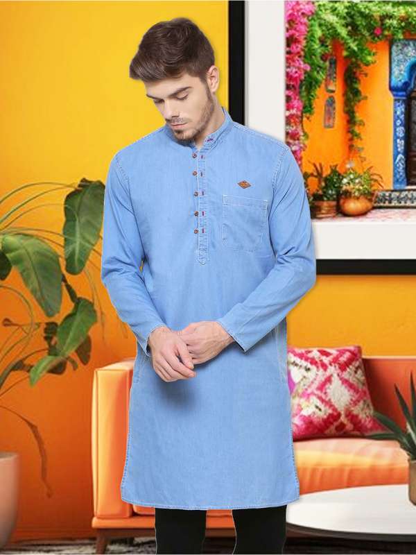Mens jeans kurta clearance