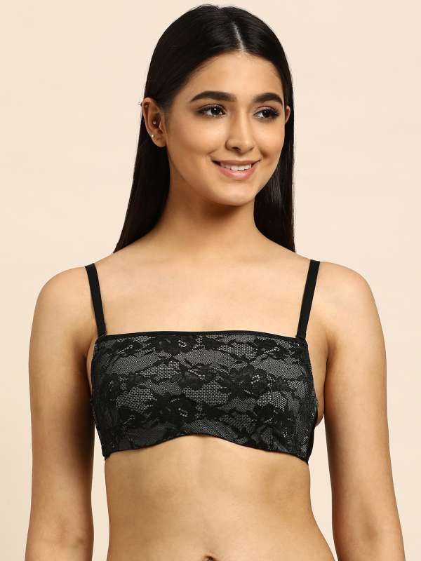 Buy Padded Non-Wired Full Cup Multiway Bra in Red - Lace Online