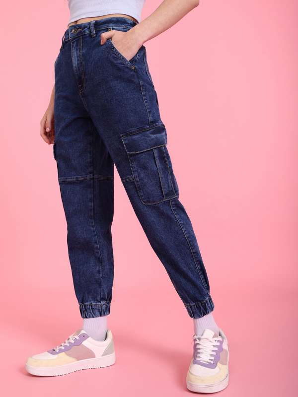 Joggers jeans shop for womens myntra