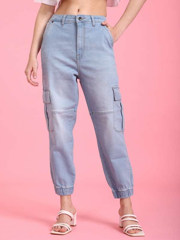 Joggers jeans for womens sales myntra