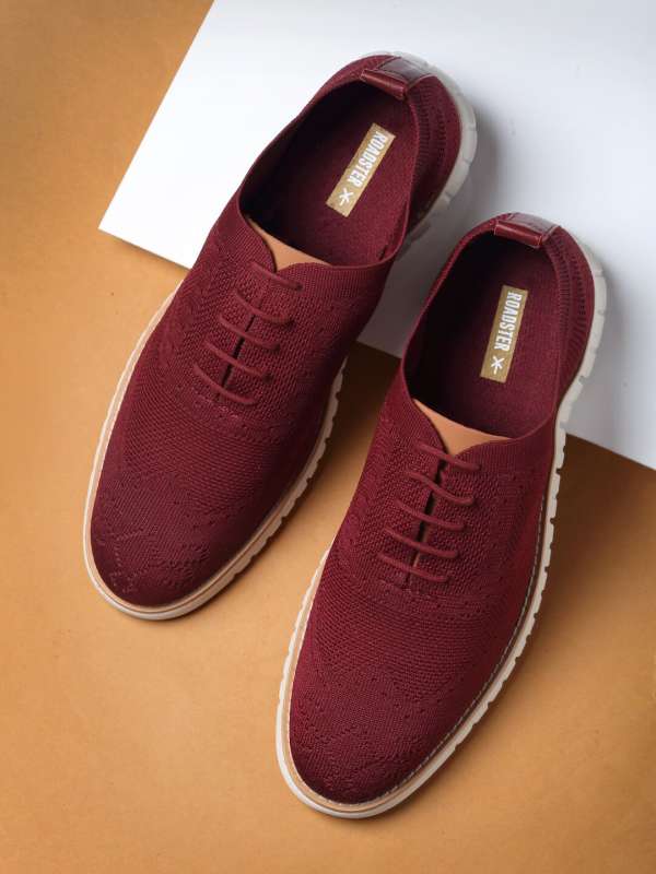 Mens maroon sales casual shoes